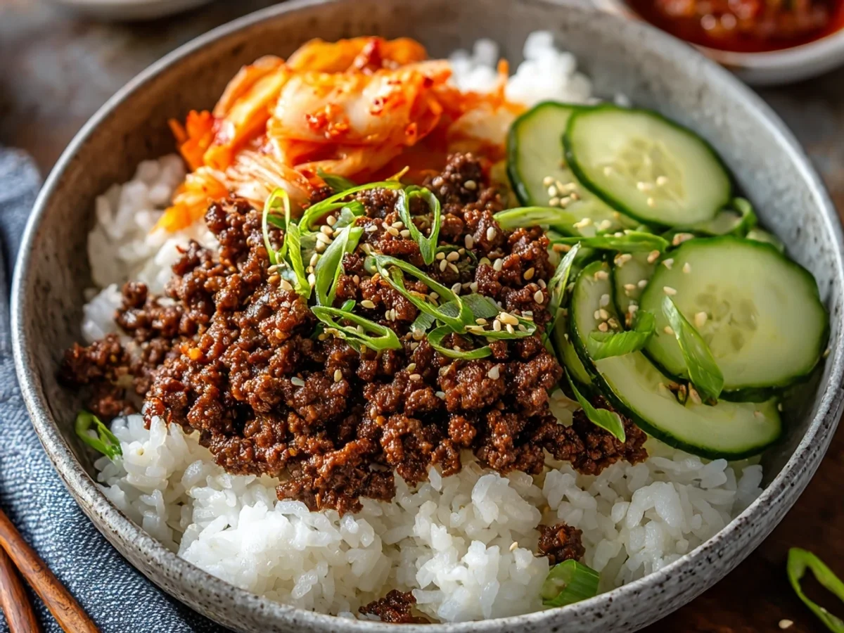 Quick Korean Ground Beef Bowl: Savory Weeknight Delight - Image 2