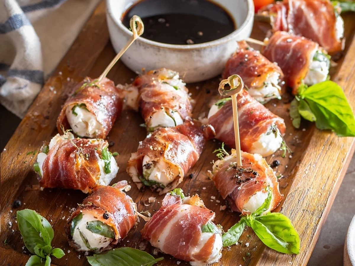 Quick Prosciutto Wrapped Mozzarella Bites - Image 1