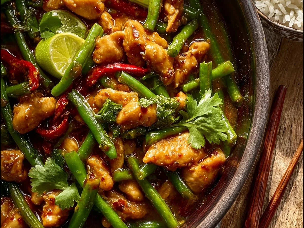 Quick Thai Chicken Stir Fry with Tangy Green Beans - Image 2
