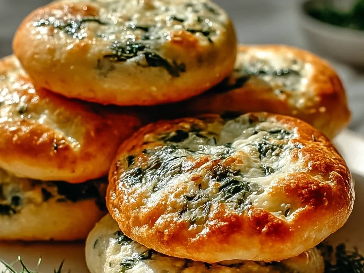 Quick Vegetarian Spinach Cottage Cheese Flagels - Image 1