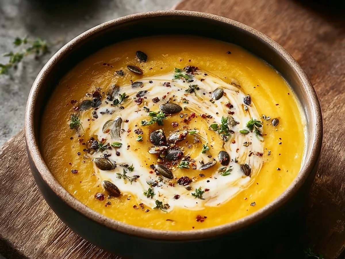 Rich Butternut Squash Soup Recipe with Crispy Sage - Image 2