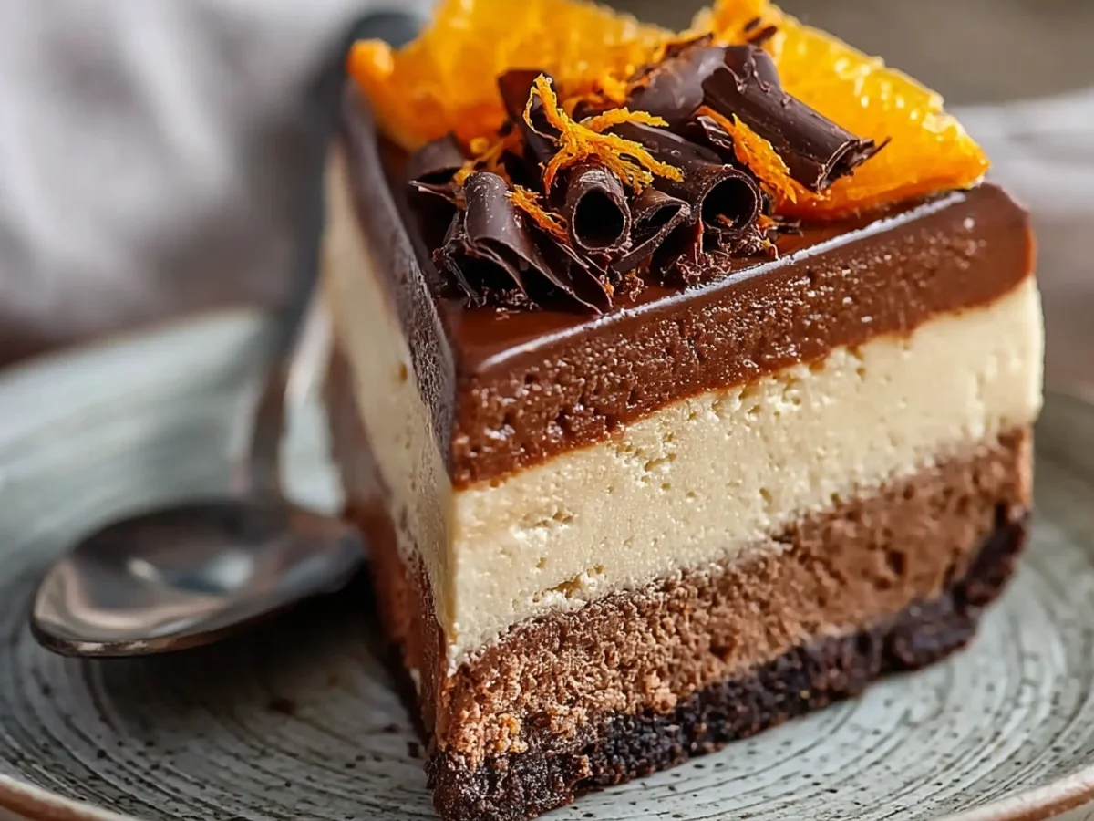 Rich Chocolate Orange Cheesecake: A Zesty Dessert Dream - Image 1