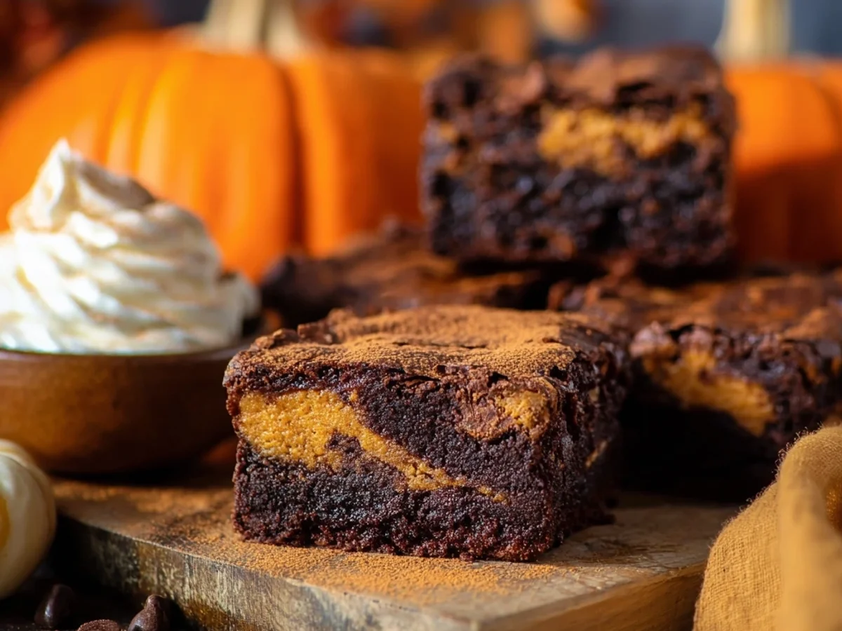 Rich Pumpkin Brownies Recipe: Fudgy Fall Treat - Image 1