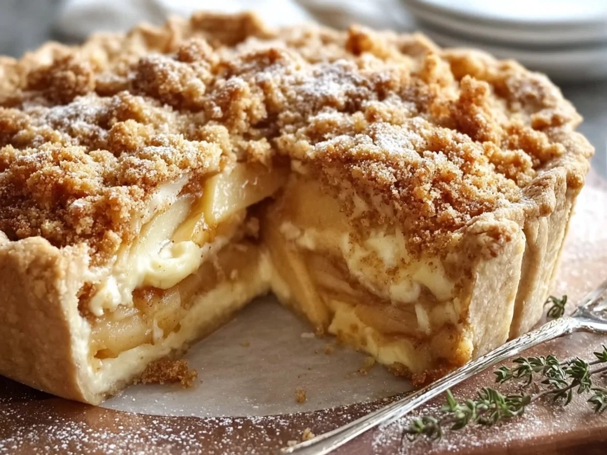 Rustic Apple Cheesecake Crumb Pie Recipe - Image 2