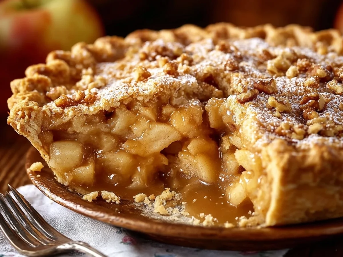 Rustic Caramel Apple Pie: A Sweet Autumn Delight - Image 1