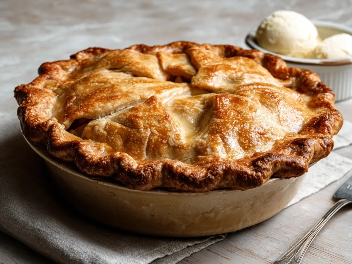 Rustic Grandma's Old Fashioned Apple Pie Recipe - Image 1