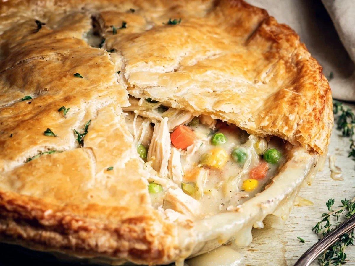 Rustic Homemade Chicken Pot Pie: Easy Recipe - Image 1