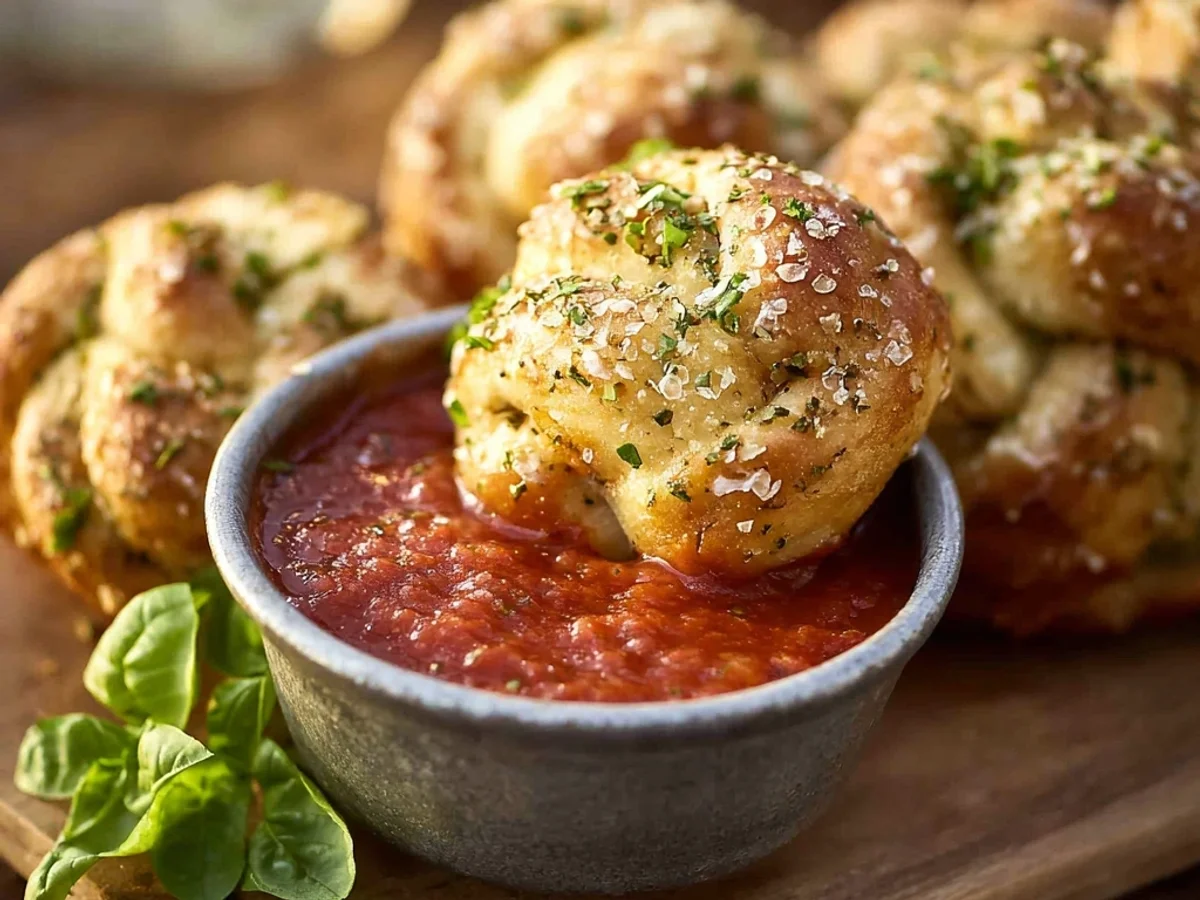 Rustic Homemade Garlic Knots with Zesty Herb Butter - Image 2