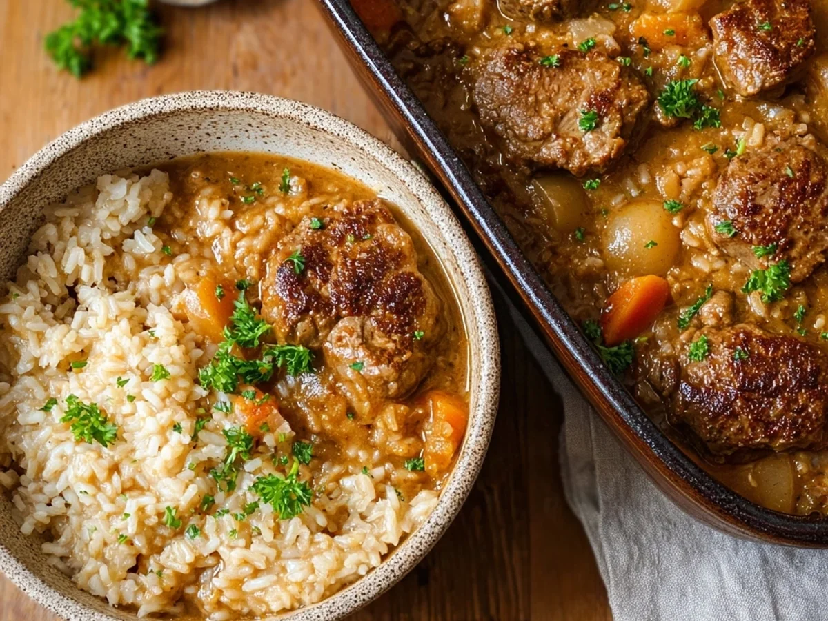 Rustic Lamb Chop Casserole with Rice: A Hearty Meal - Image 2