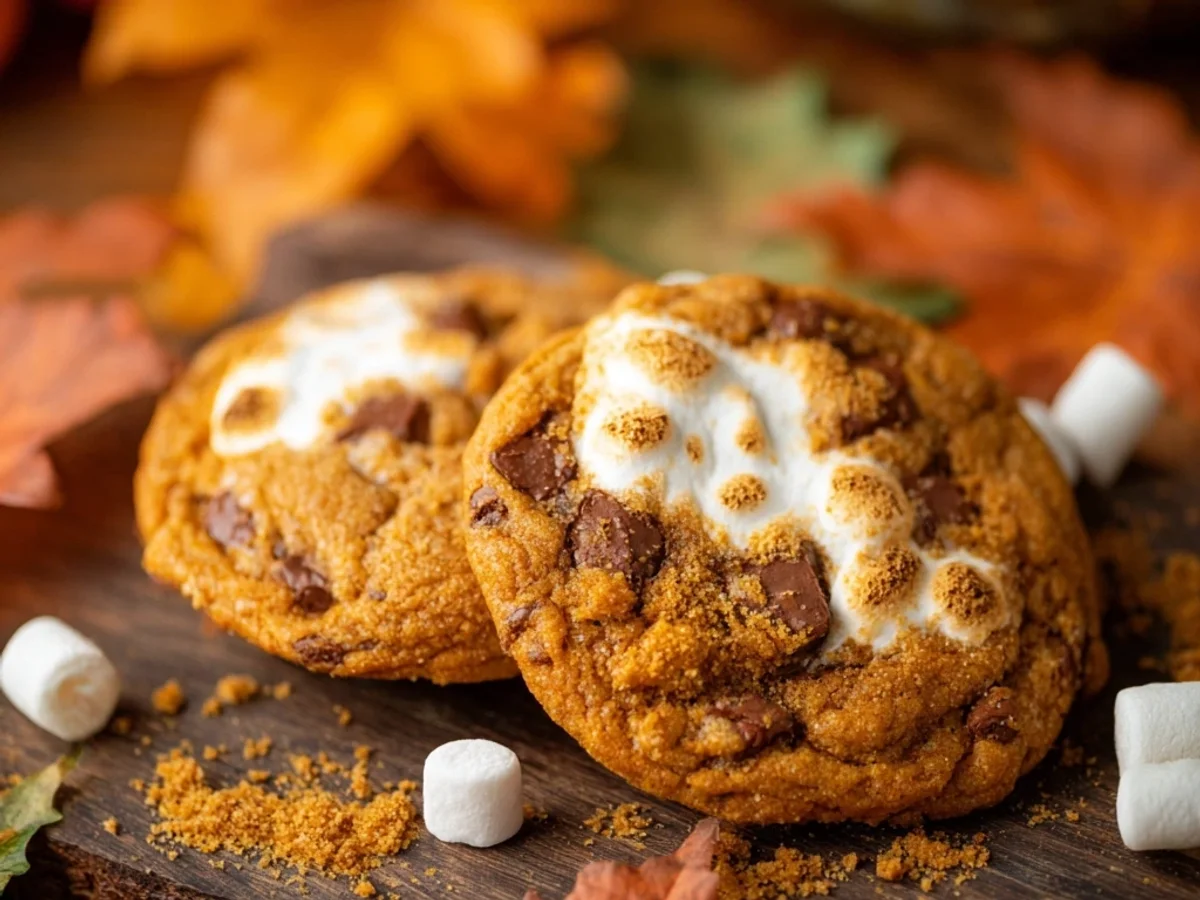 Rustic Pumpkin S'mores Cookies: Autumn's Sweet Embrace - Image 2