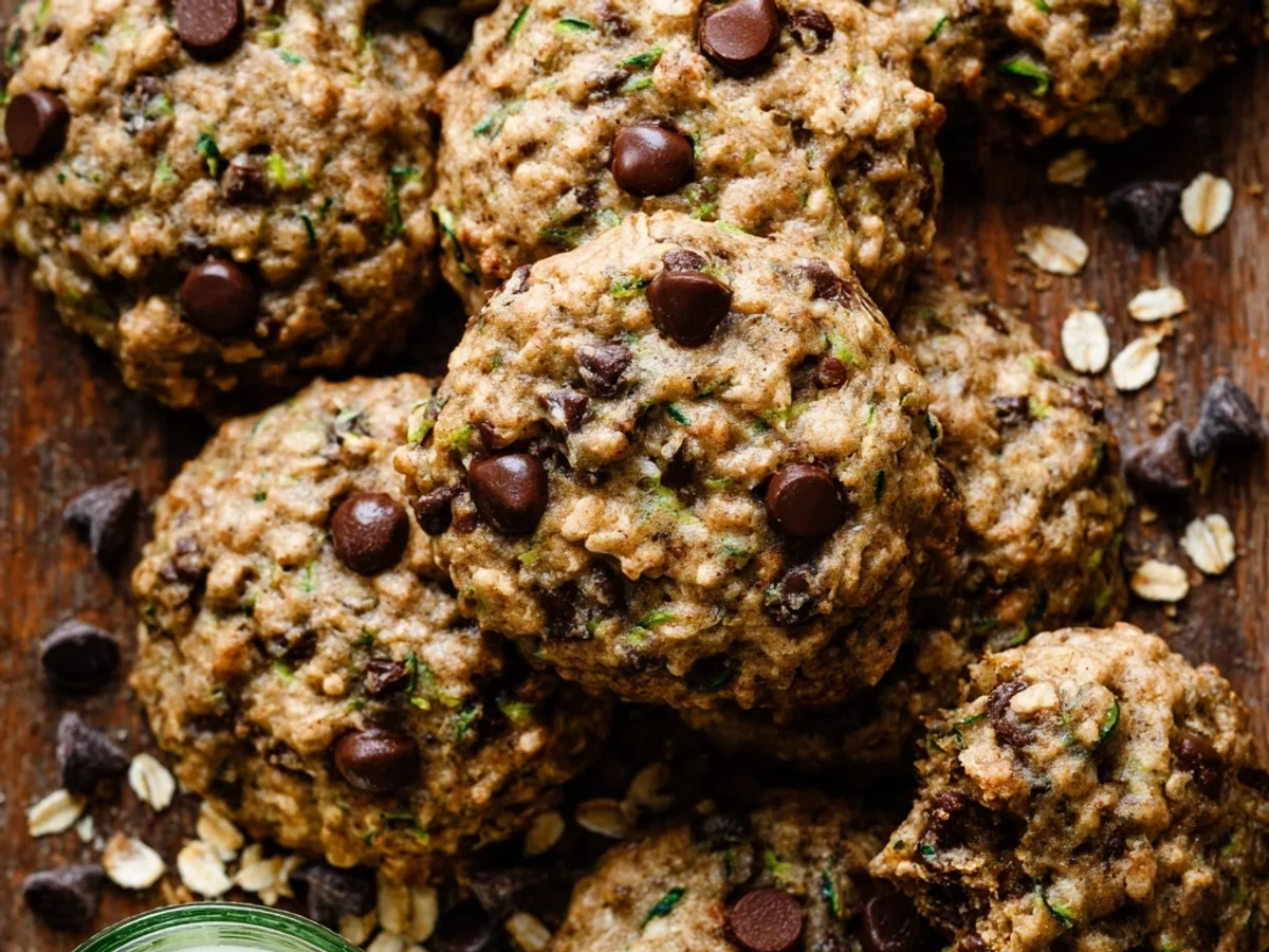 Rustic Zucchini Oatmeal Chocolate Chip Cookies - Image 1