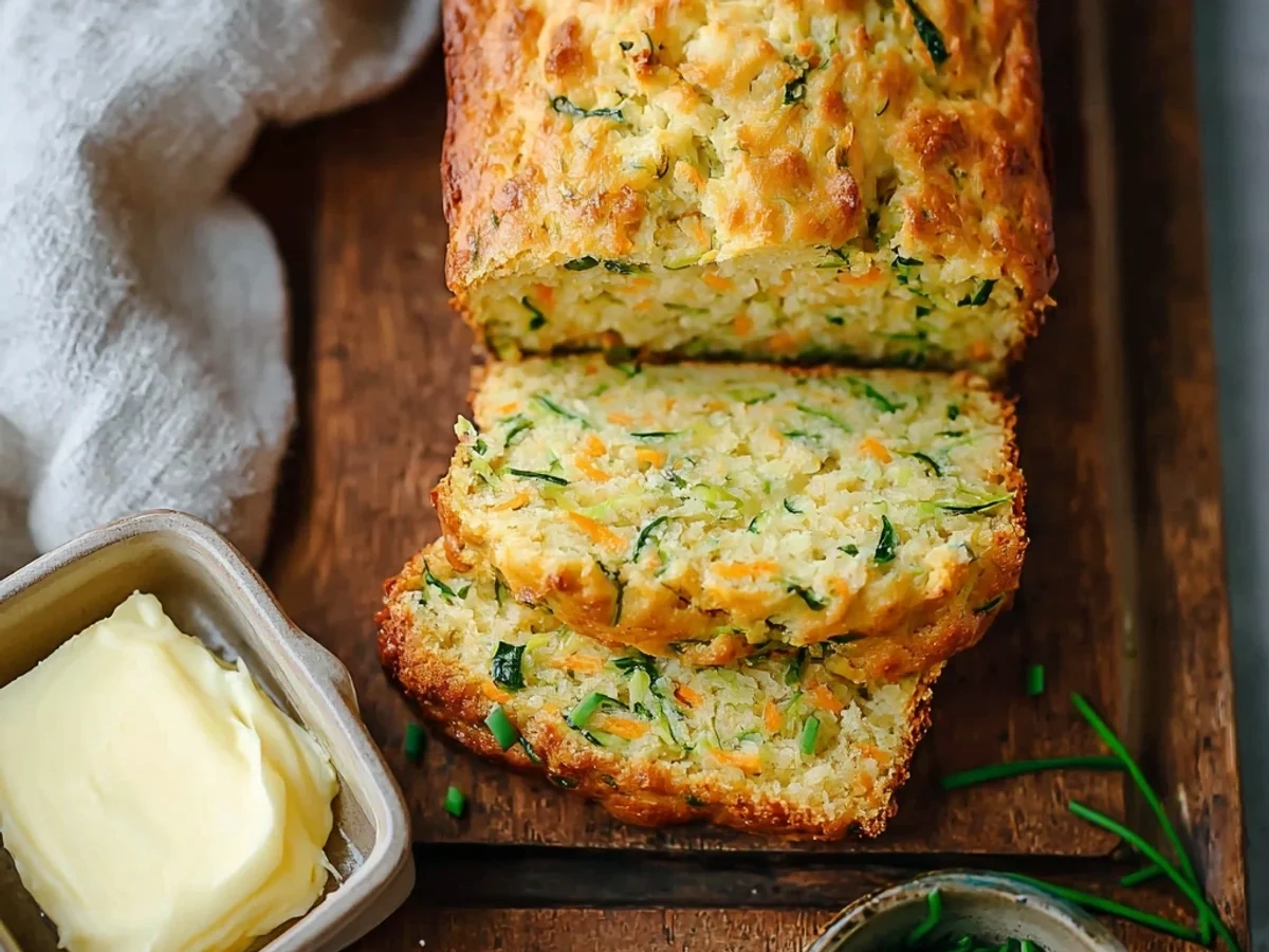 Savory Green Onion Zucchini Cheddar Bread - Image 1