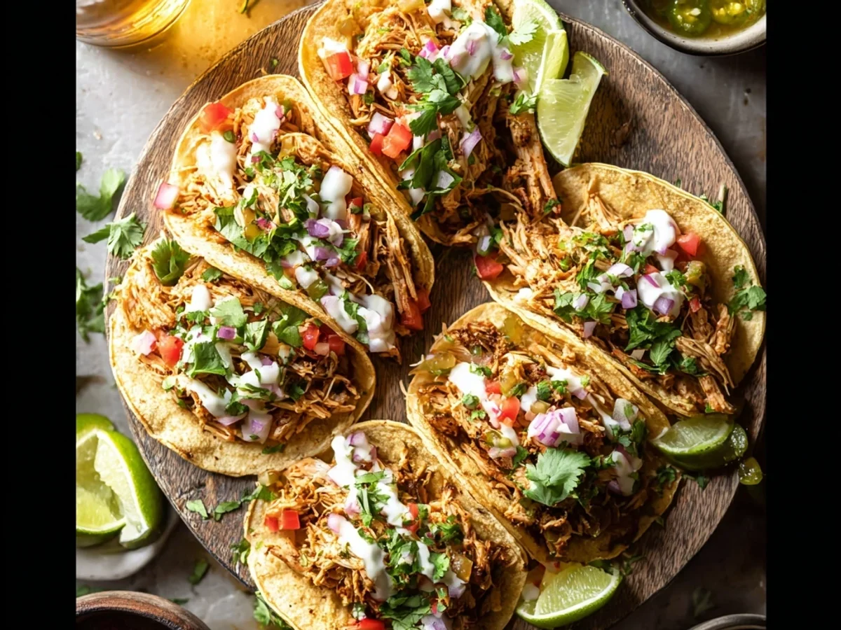 Savory Pulled Chicken Tacos: A Weeknight Flavor Burst - Image 1