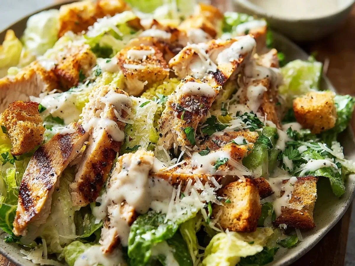 Simple Creamy Chicken Caesar Salad - Image 2
