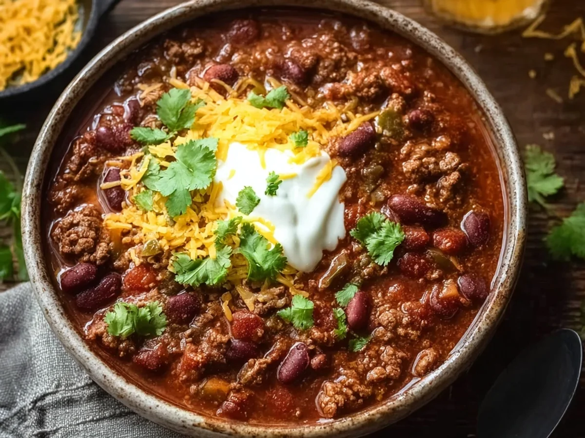 Simple Crockpot Chili with Ground Beef and Beans - Image 1