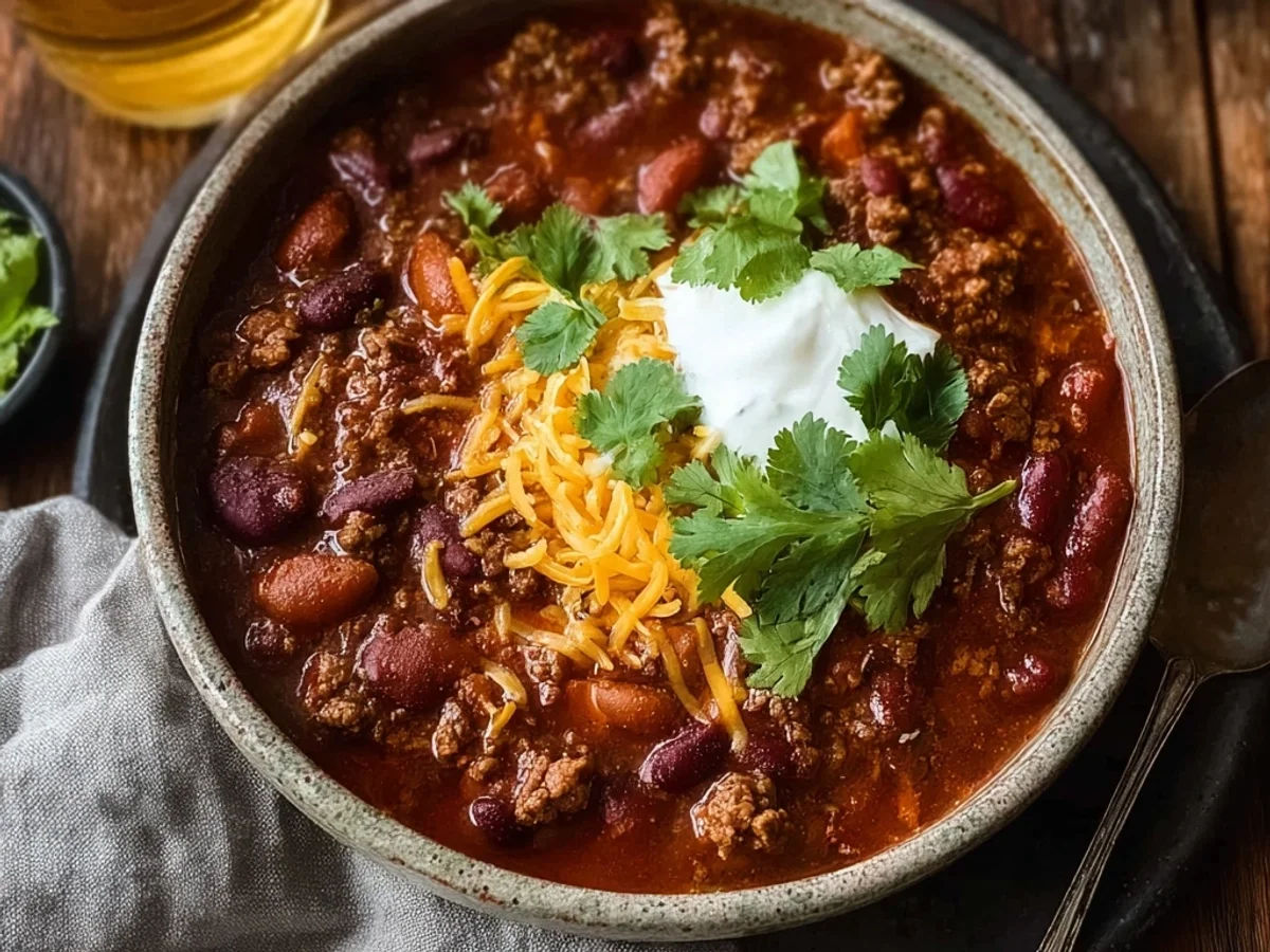 Simple Crockpot Chili with Ground Beef and Beans - Image 2