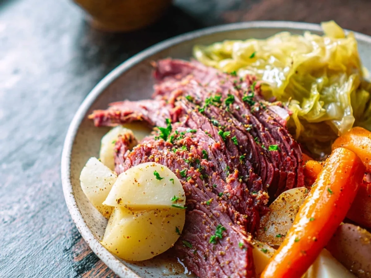 Simple Crockpot Corned Beef & Cabbage: Weeknight Dinner - Image 1