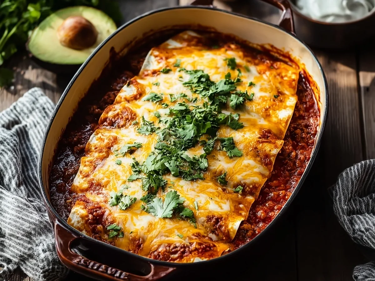 Simple Ground Beef Enchiladas: Hearty & Flavorful Dinner - Image 1