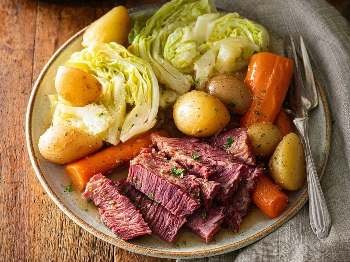 Slow Cooker Corned Beef and Cabbage - Image 1