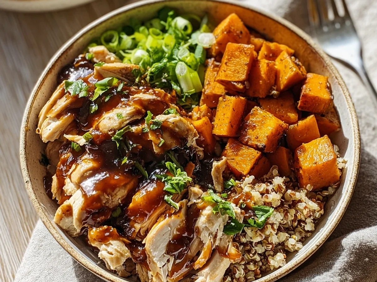 Smoky BBQ Chicken & Roasted Sweet Potato Bowls - Image 1