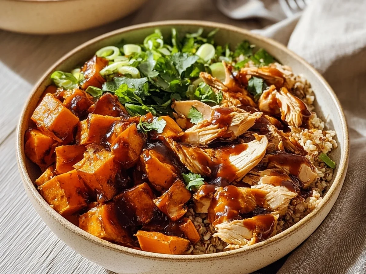 Smoky BBQ Chicken & Roasted Sweet Potato Bowls - Image 2