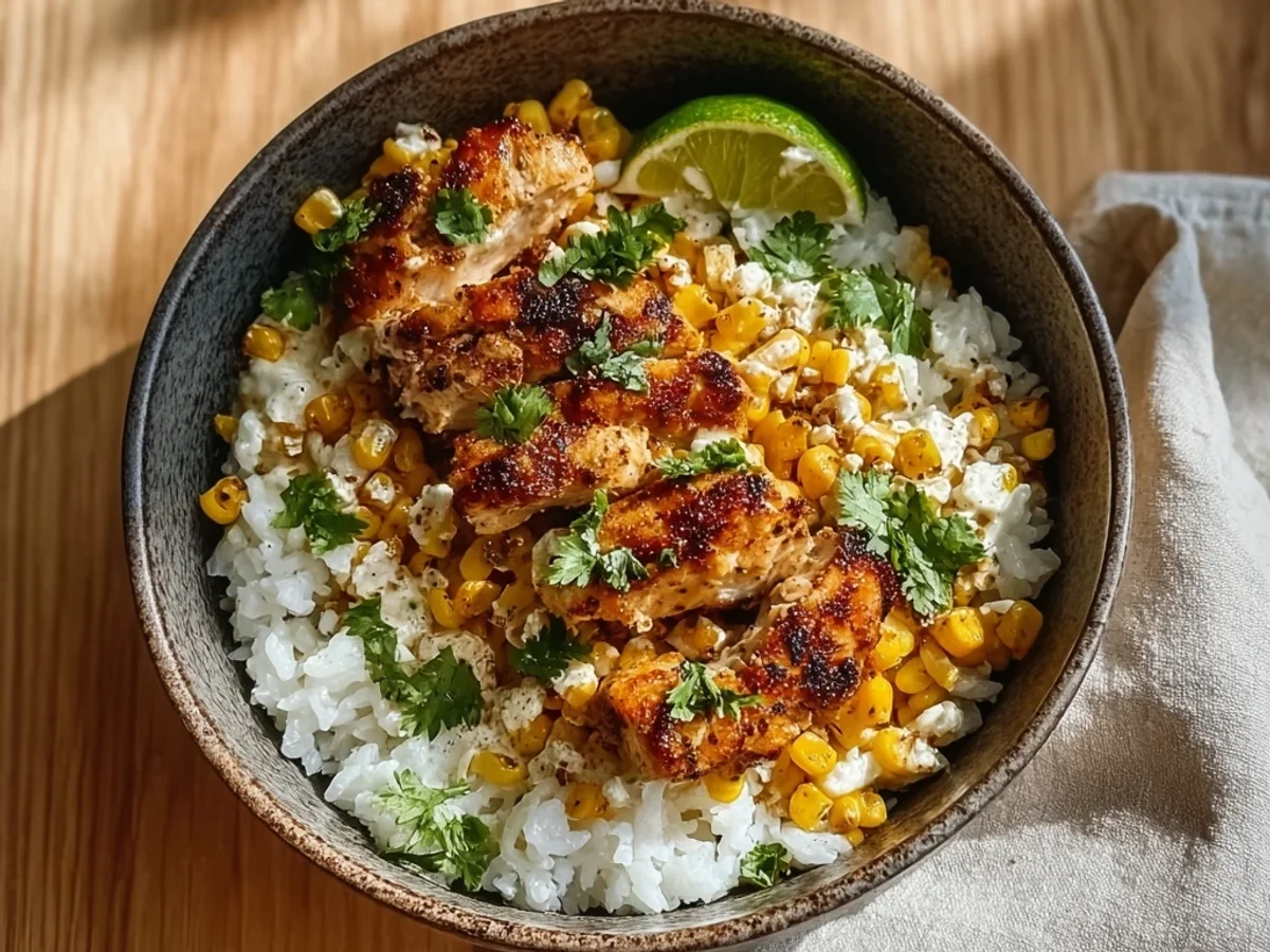 Smoky Street Corn Chicken Rice Bowl: A Weeknight Favorite - Image 2
