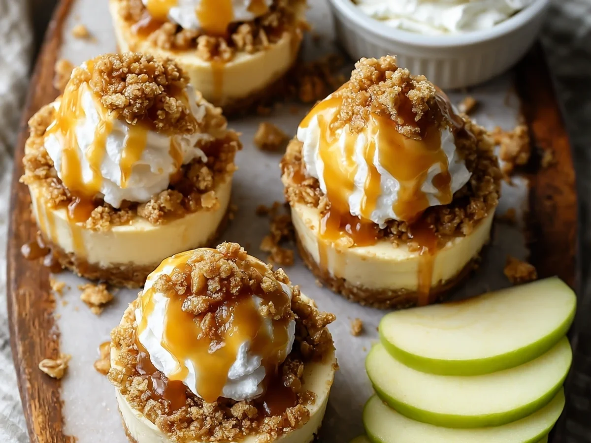 Spiced Apple Crisp Mini Cheesecakes: Easy Dessert - Image 1