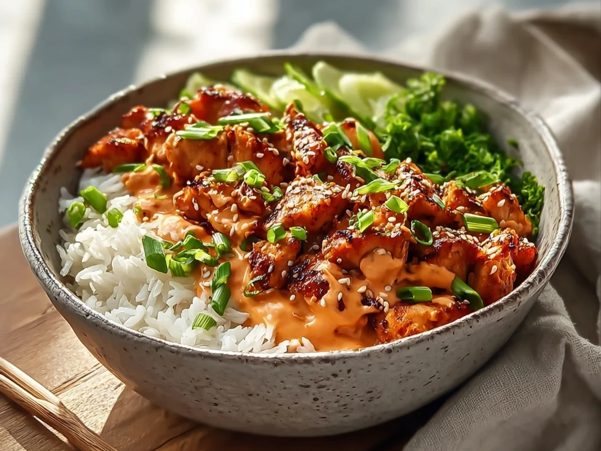 Spicy Bang Bang Chicken Bowl: A Weeknight Flavor Boost - Image 1
