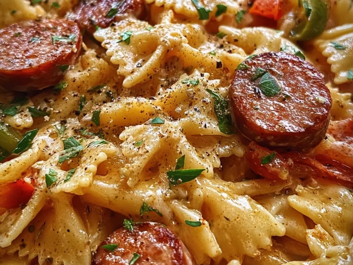 Spicy Cajun One-Pot Creamy Sausage Pasta for Busy Nights - Image 1