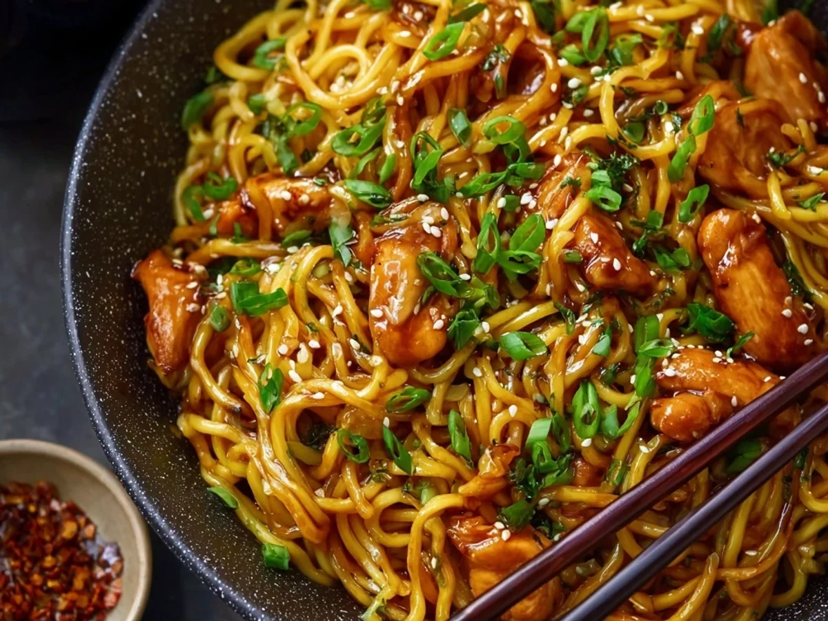 Sticky Garlic Chicken Noodles: A Weeknight Comfort - Image 1
