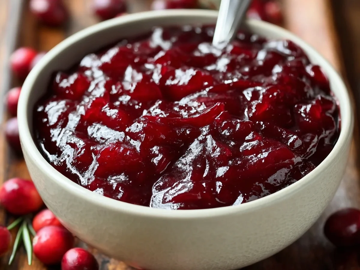 Tangy Homemade Cranberry Sauce: Easy Holiday Side - Image 1