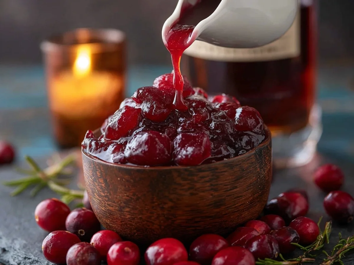 Tangy Honey Cranberry Sauce with Bourbon - Image 1