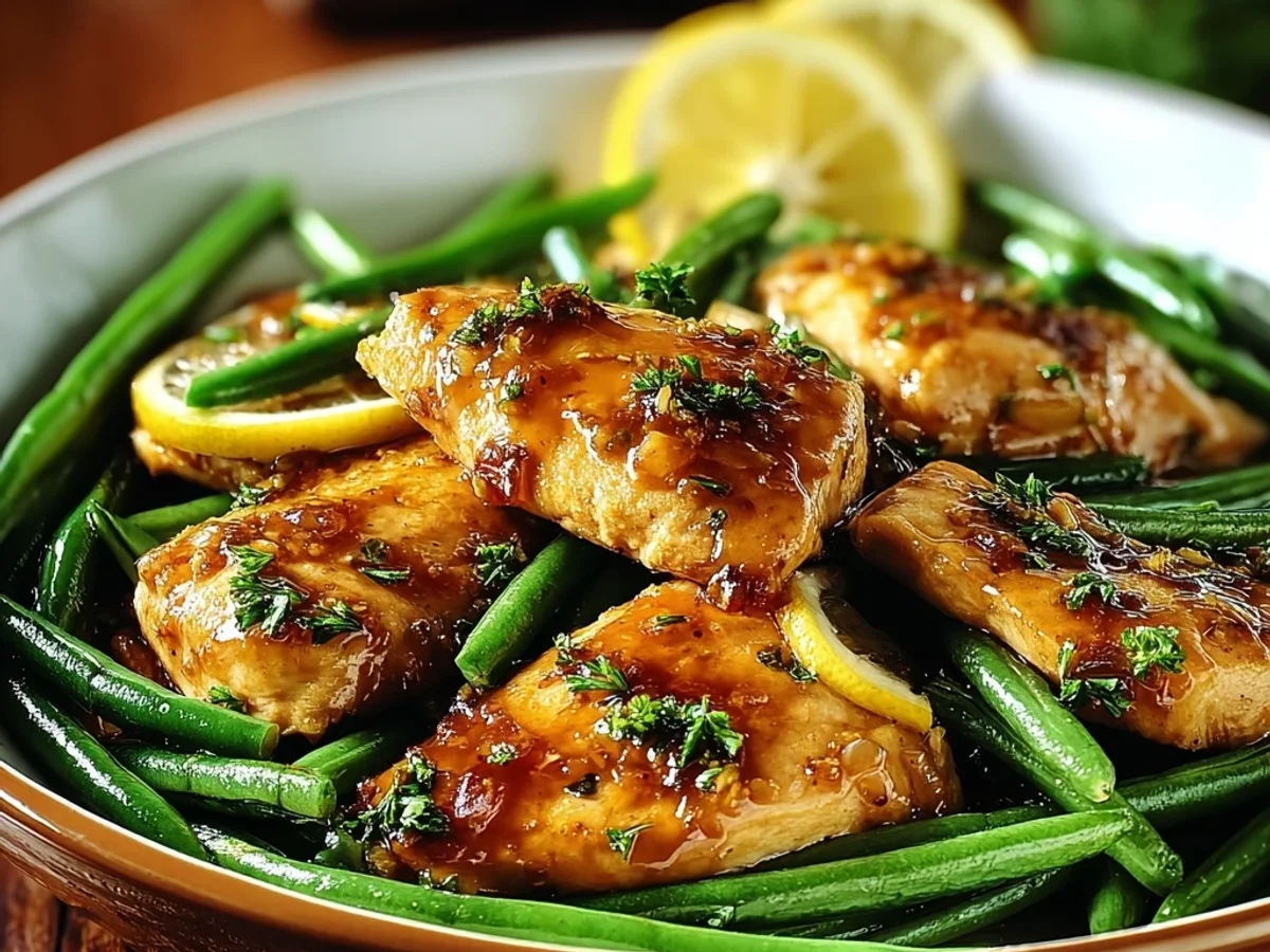 Tangy Lemon Garlic Chicken & Green Beans Delight - Image 2