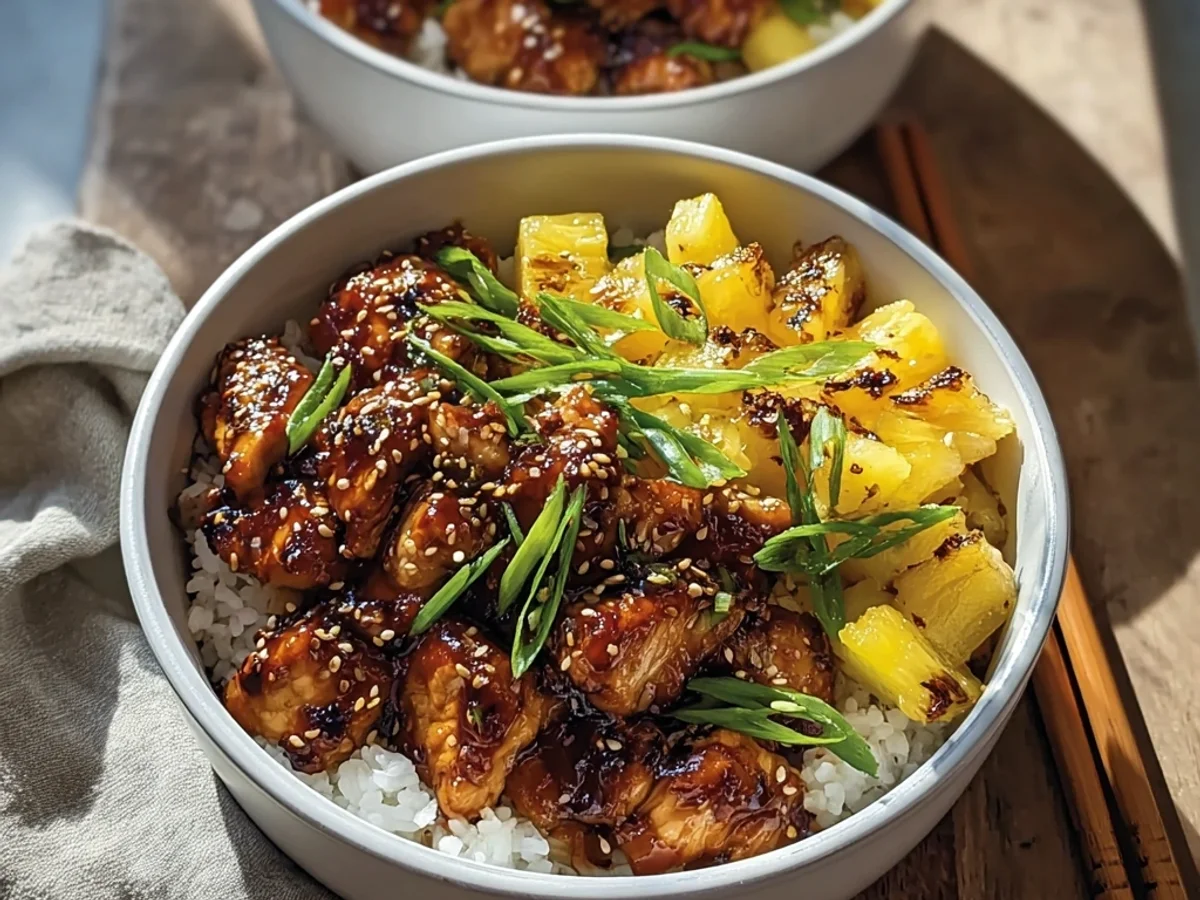 Tangy Teriyaki Chicken Pineapple Bowls - Image 2