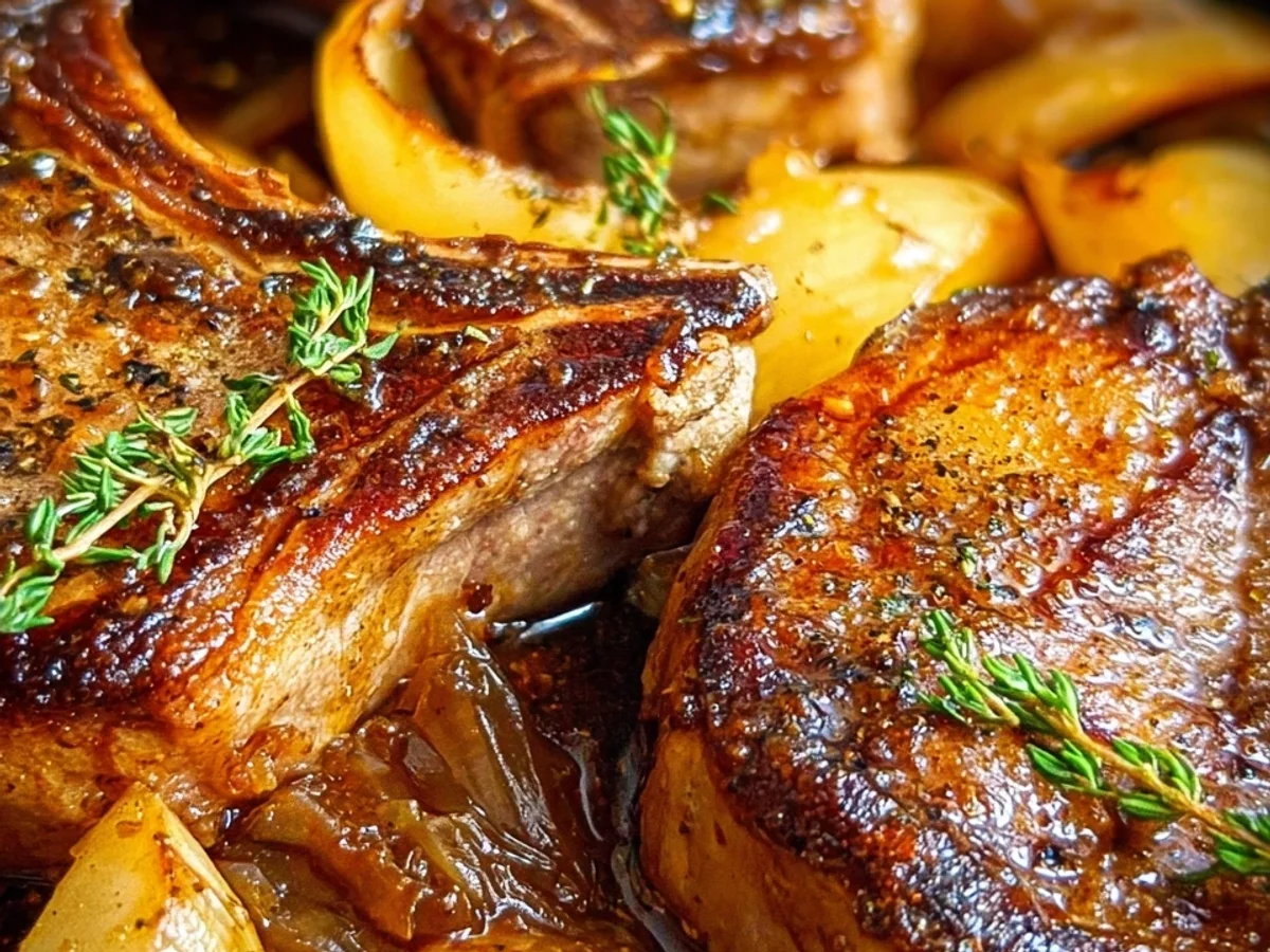 Tender Apple Butter Lamb Chops with Rosemary - Image 1