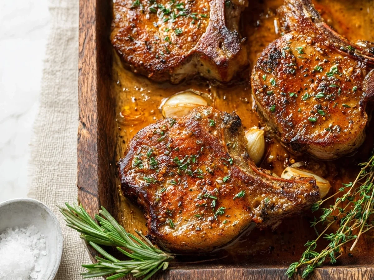 Tender Baked Lamb Chops with Garlic-Herb Crust - Image 1