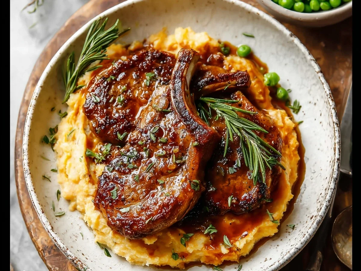 Tender Brown Sugar Lamb Chops with Rosemary Glaze - Image 1