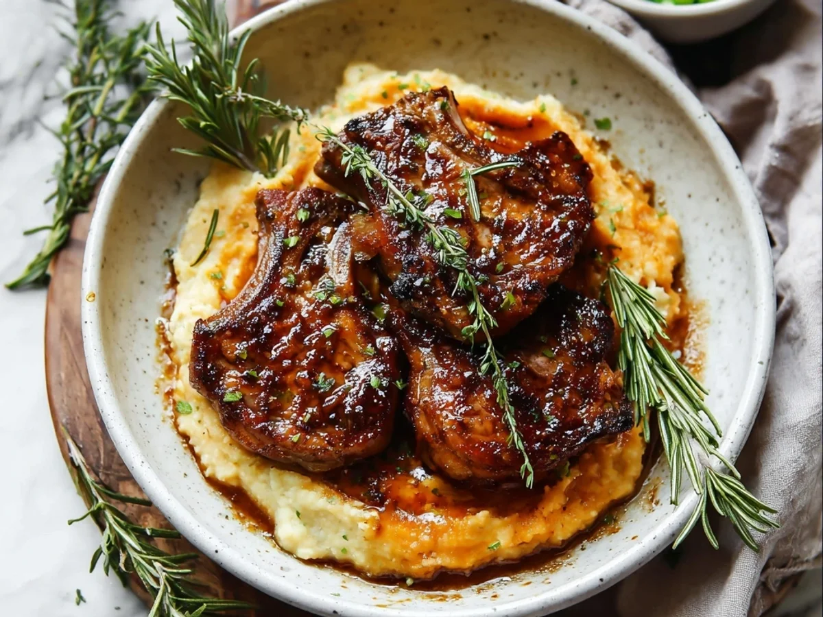 Tender Brown Sugar Lamb Chops with Rosemary Glaze - Image 2