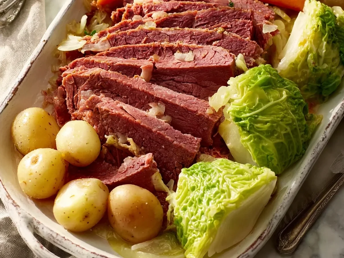 Tender Slow Cooker Corned Beef with Cabbage - Image 1