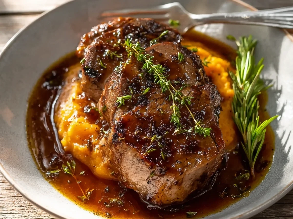 Tender Slow Cooker Lamb Tenderloin with Apple Butter - Image 2