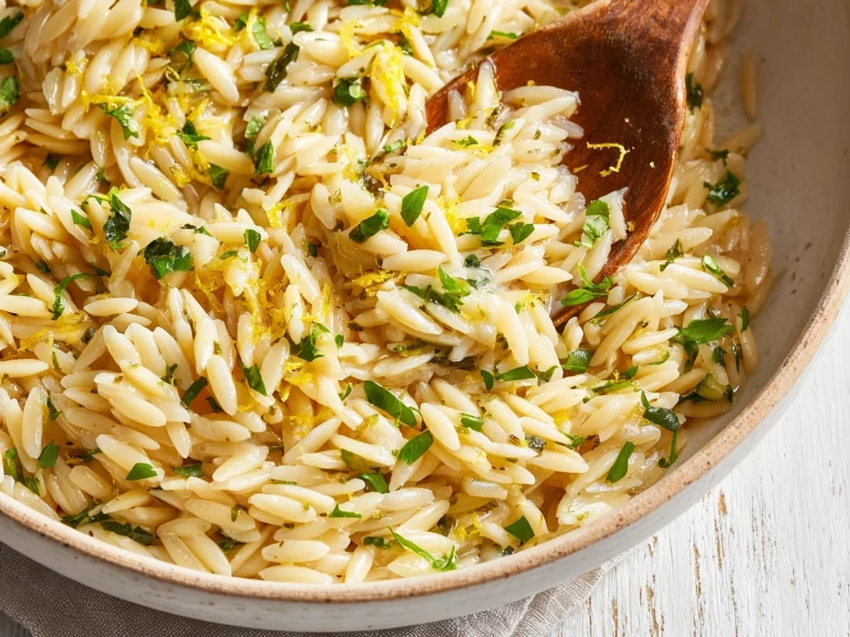 Zesty Lemon Orzo Pasta Dish: Bright & Simple Weeknight Meal - Image 2