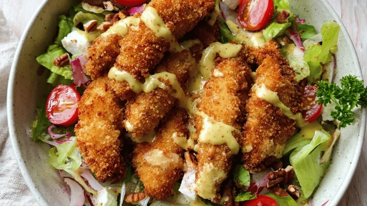 Air Fried Chicken Tender Salad: My Go-To Easy Meal!