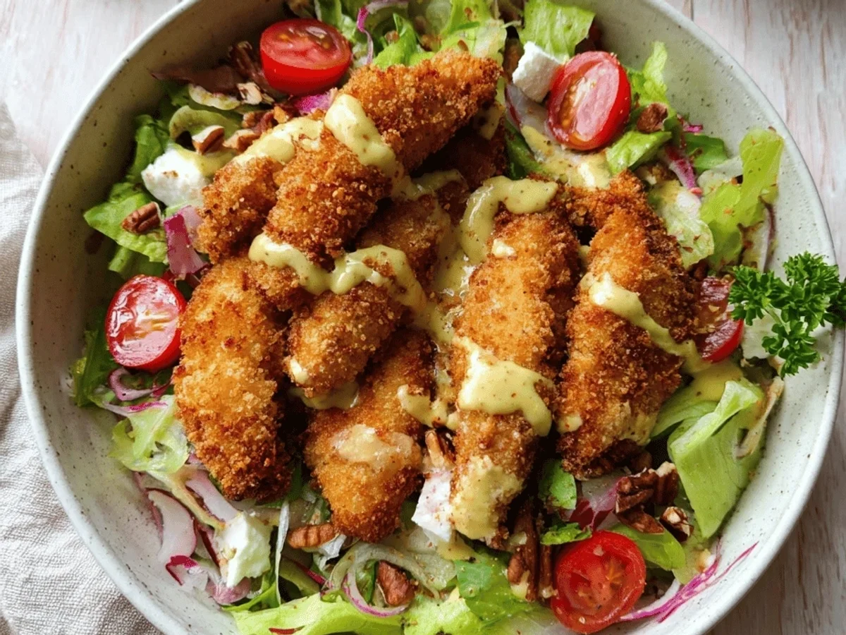 Air Fried Chicken Tender Salad: My Go-To Easy Meal! - Featured Image