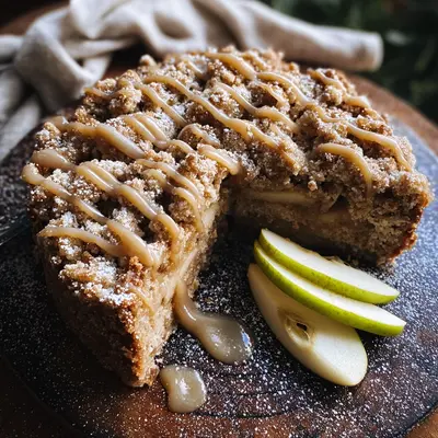 Apple Crumb Cake with Cinnamon Drizzle: A Homestyle Treat