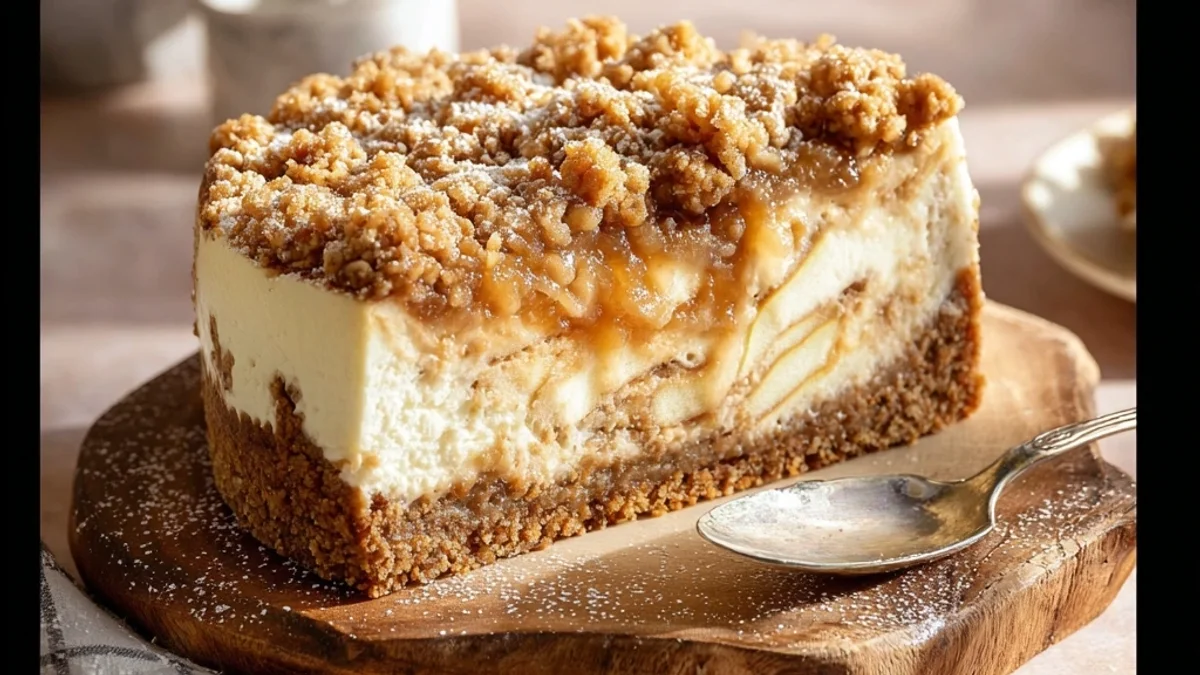 Apple Crumble Cheesecake: A Rustic Fall Treat