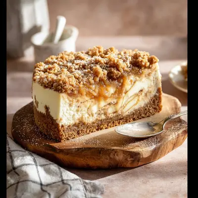 Apple Crumble Cheesecake: A Rustic Fall Treat