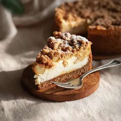 Apple Crumble Cheesecake: Creamy, Spiced, Crunchy Bliss