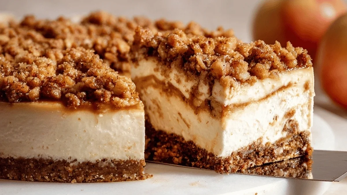 Apple Crumble Cheesecake: My Cozy Fall Favorite