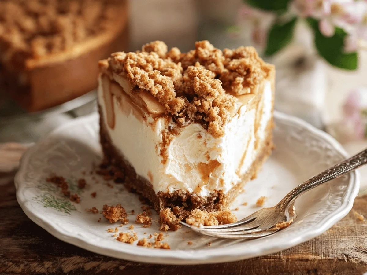 Apple Crumble Cheesecake Recipe: My Cozy Autumn Treat - Featured Image