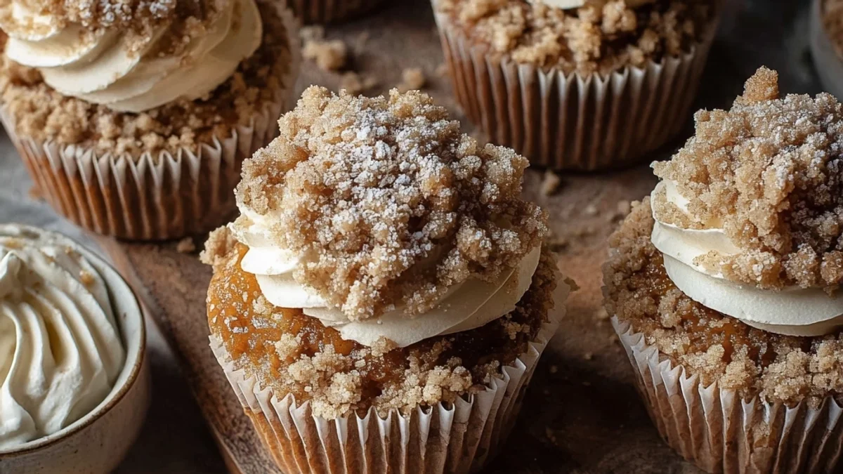 Apple Crumble Cupcakes: Spiced Fall Treat